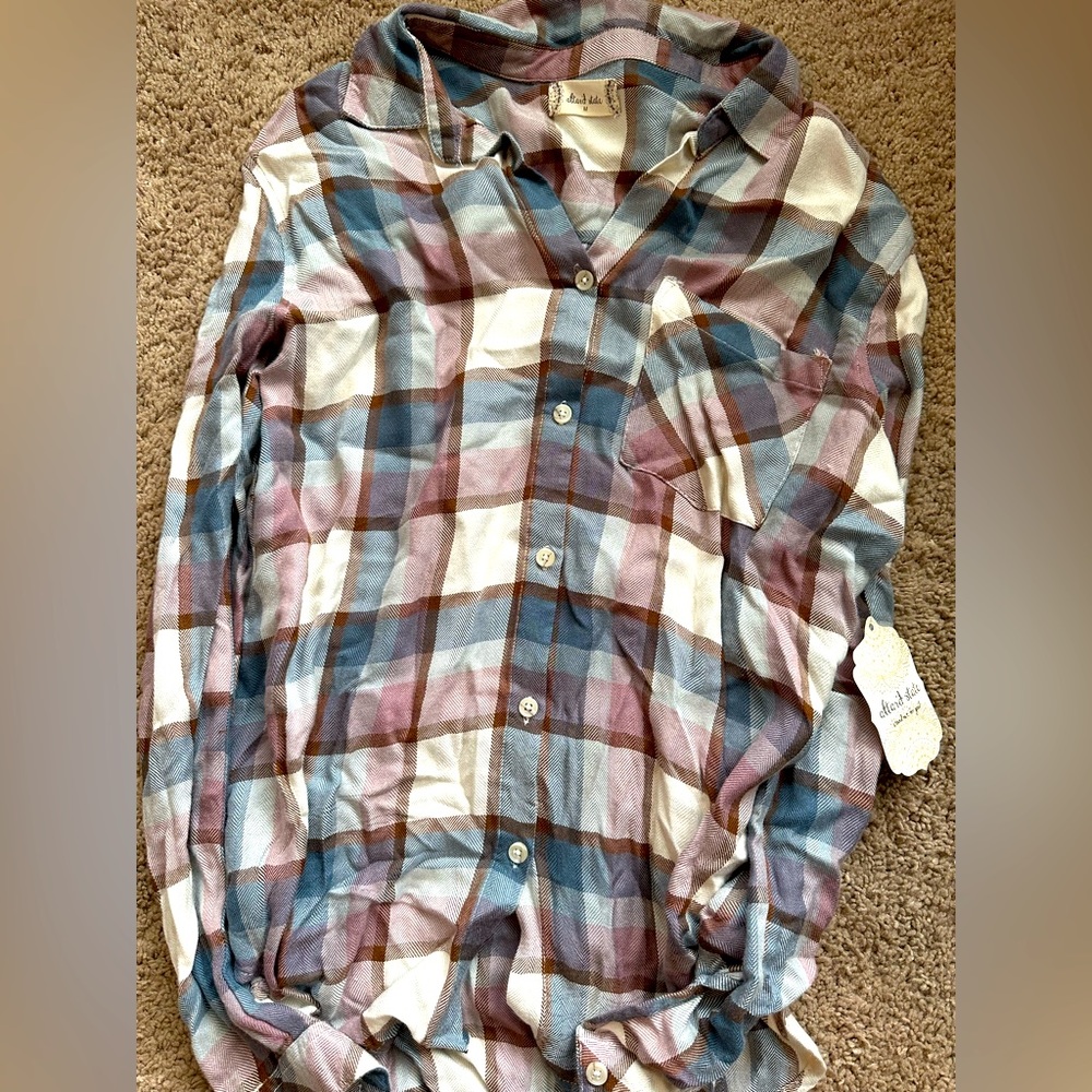 Altar’d State Plaid Button Down. NWT.